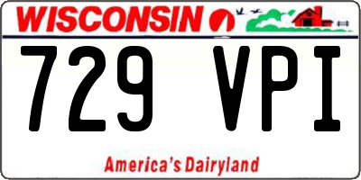 WI license plate 729VPI