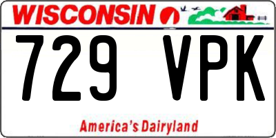WI license plate 729VPK