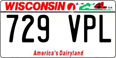 WI license plate 729VPL