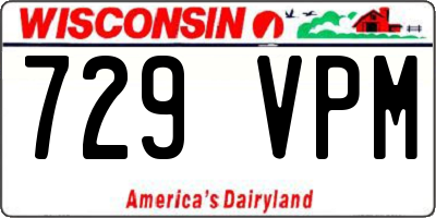 WI license plate 729VPM