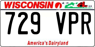 WI license plate 729VPR