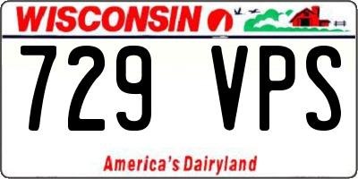 WI license plate 729VPS