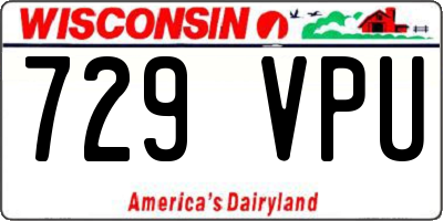 WI license plate 729VPU