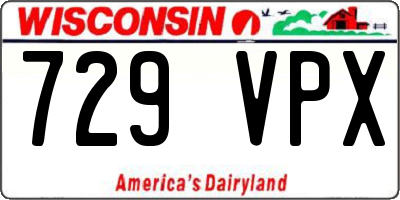 WI license plate 729VPX