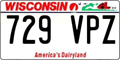WI license plate 729VPZ