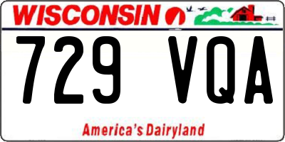 WI license plate 729VQA