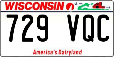 WI license plate 729VQC