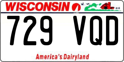 WI license plate 729VQD