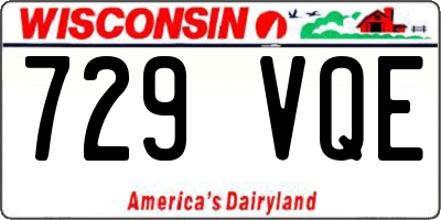 WI license plate 729VQE