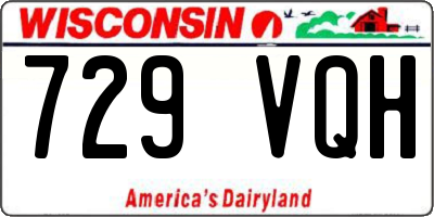 WI license plate 729VQH