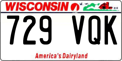 WI license plate 729VQK