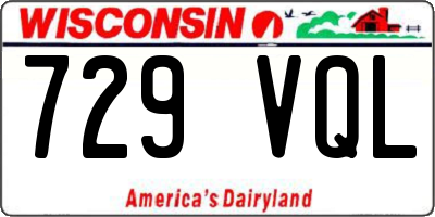 WI license plate 729VQL