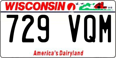WI license plate 729VQM