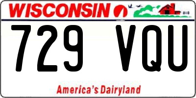 WI license plate 729VQU