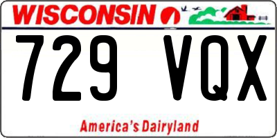 WI license plate 729VQX