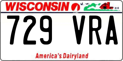 WI license plate 729VRA
