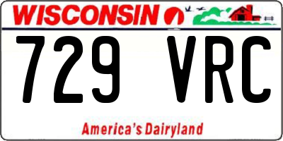 WI license plate 729VRC