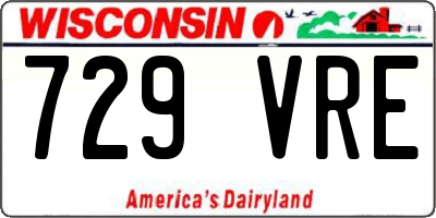 WI license plate 729VRE