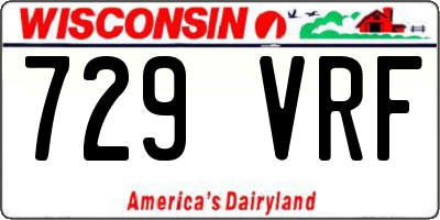WI license plate 729VRF