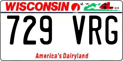 WI license plate 729VRG