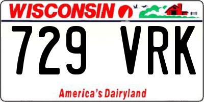 WI license plate 729VRK