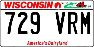WI license plate 729VRM