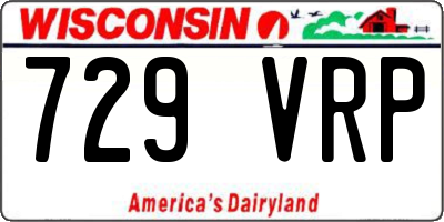 WI license plate 729VRP