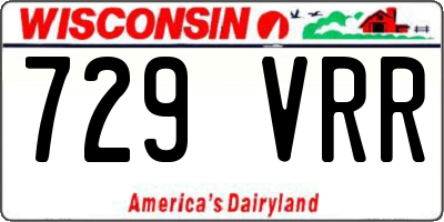 WI license plate 729VRR