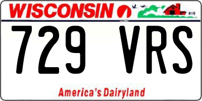WI license plate 729VRS