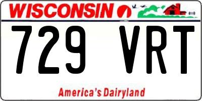 WI license plate 729VRT