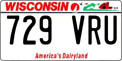 WI license plate 729VRU