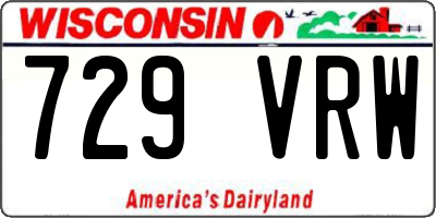 WI license plate 729VRW