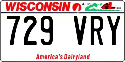 WI license plate 729VRY