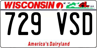 WI license plate 729VSD