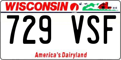 WI license plate 729VSF