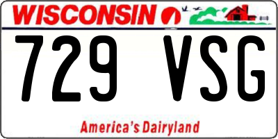 WI license plate 729VSG