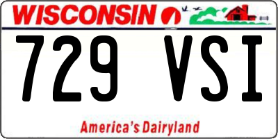 WI license plate 729VSI