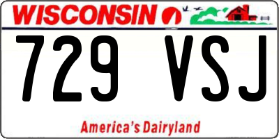 WI license plate 729VSJ