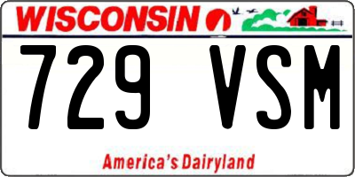 WI license plate 729VSM