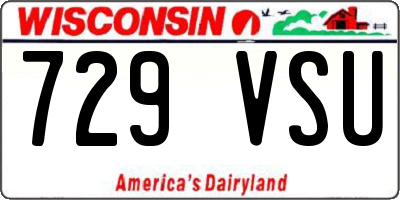 WI license plate 729VSU