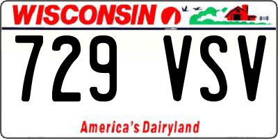 WI license plate 729VSV
