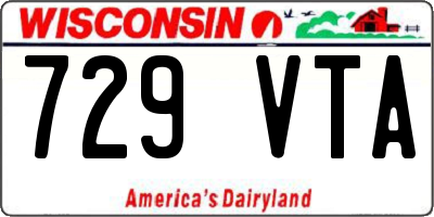 WI license plate 729VTA