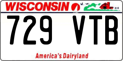 WI license plate 729VTB
