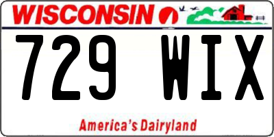 WI license plate 729WIX