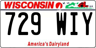 WI license plate 729WIY