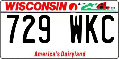 WI license plate 729WKC
