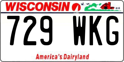 WI license plate 729WKG