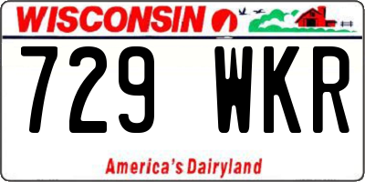 WI license plate 729WKR
