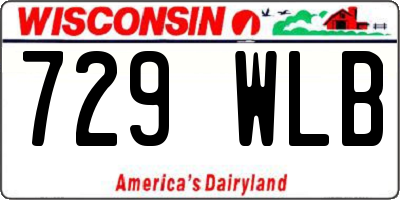 WI license plate 729WLB