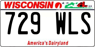 WI license plate 729WLS